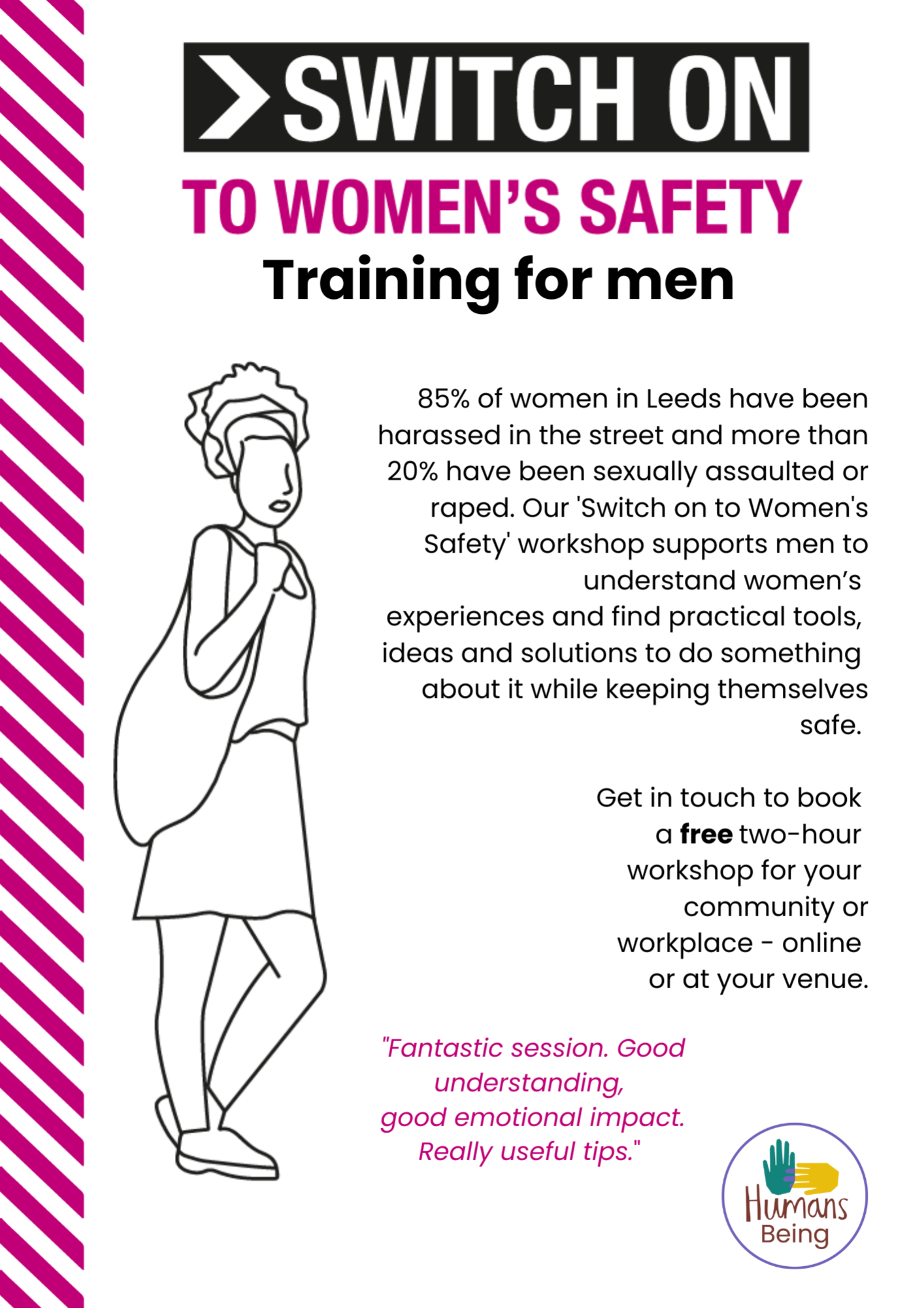 poster explaining switch on to womens safety training